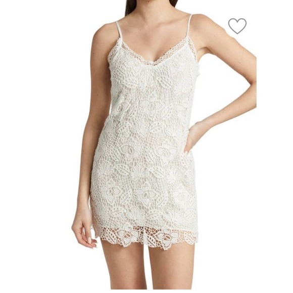 RAG & BONE ALEAH CROCHET V-NECK MINI DRESS NWT, SIZE 12